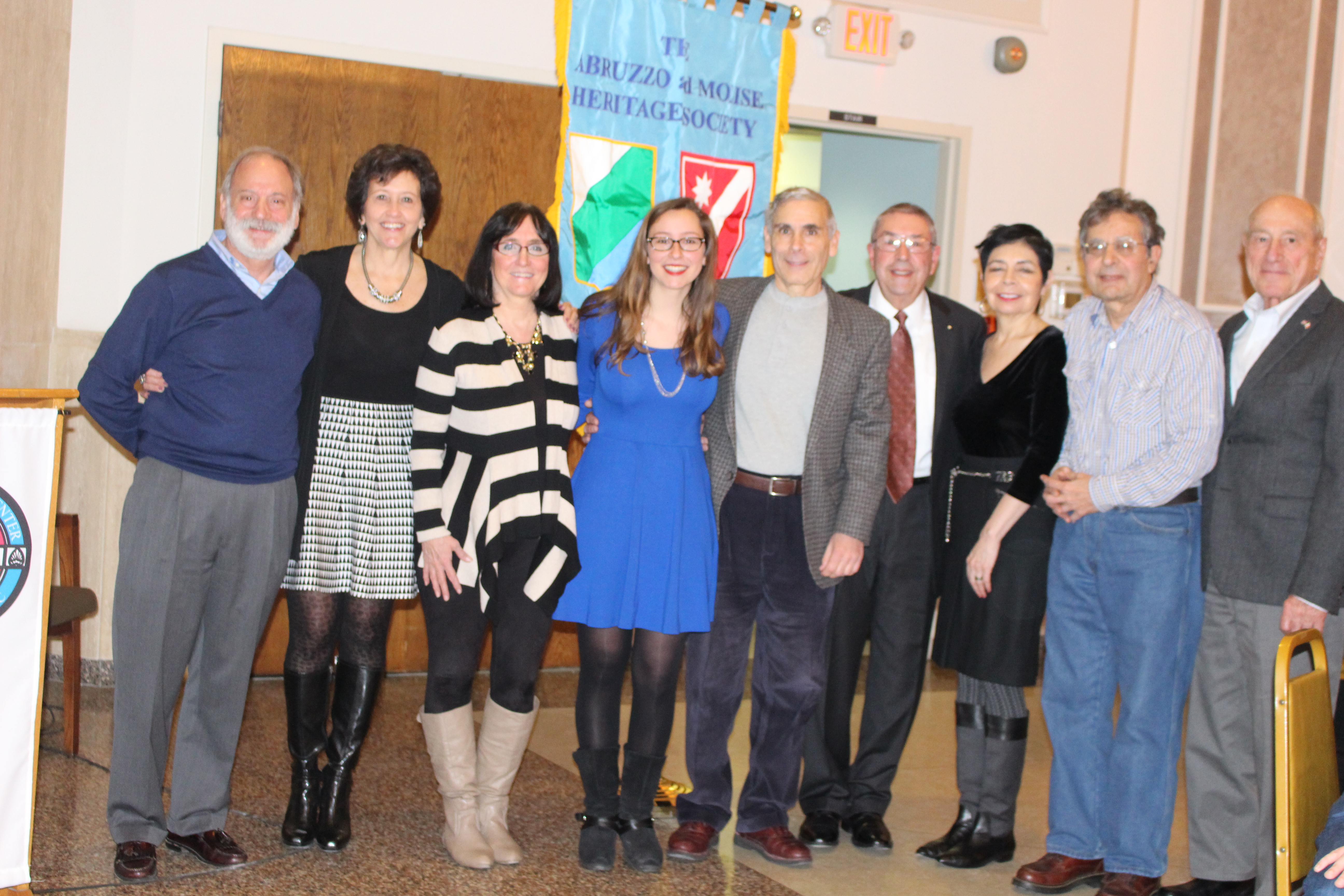 The AMHS scholarship committee with scholarship winner Maria LaVerghetta, Jan 31, 2016 meeting